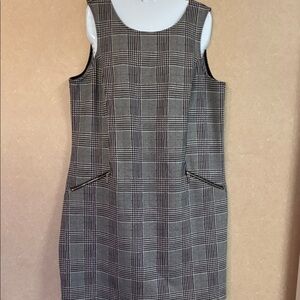 Apt. 9 Classic Black and Gray Checkered Jumper Dress